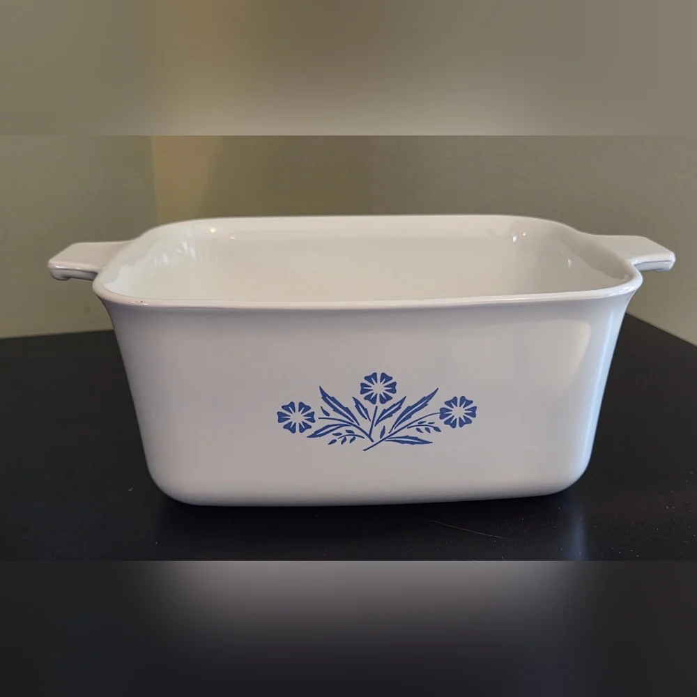 Corningware Cornflower Blue Meat Rectangle Loaf Pan Casserole Dish P-4-B USA